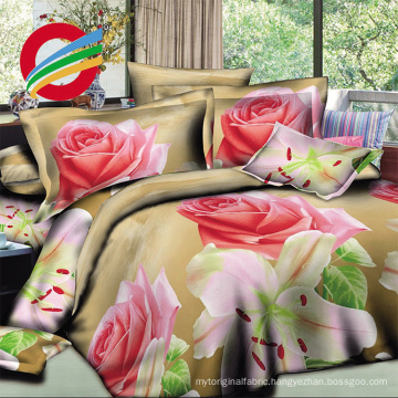 2017 Chinese supplier best In stocks 3D printed flowers 100% polyester bedding sets